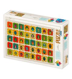 Puzzle D-Toys Collage de Búhos de 1000 Piezas