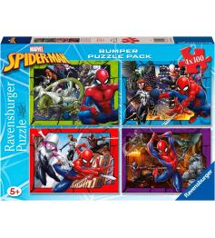 Puzzle Ravensburger Spiderman de 4 x 100 Piezas