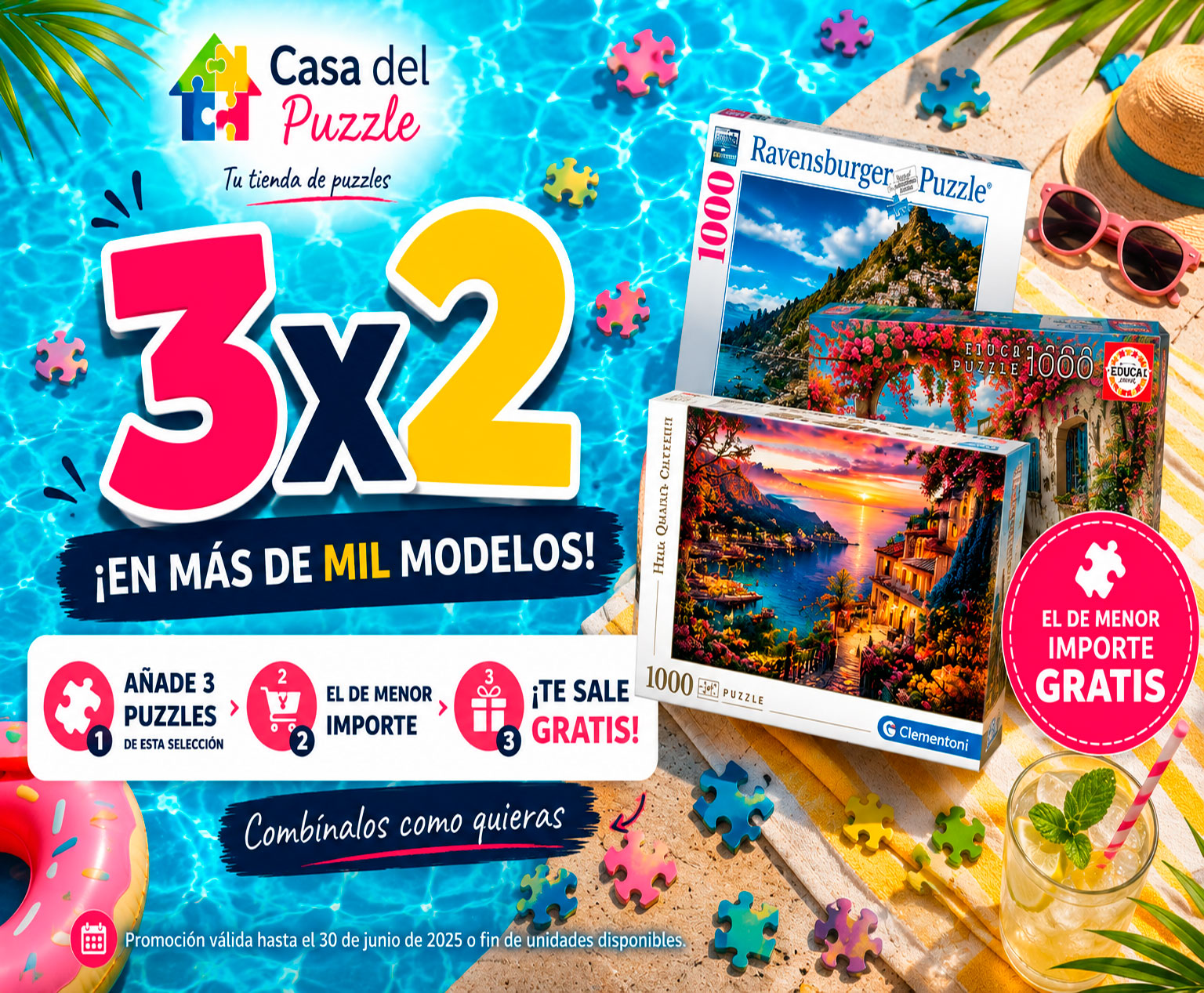 Promociçon 3 x 2 Junio en Casa Del Puzzle