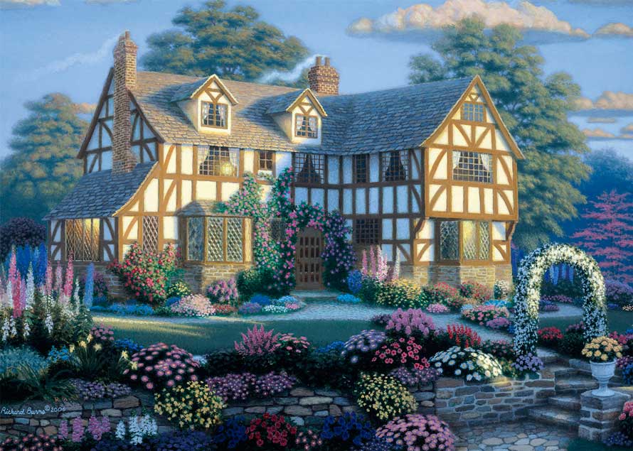 Puzzle Alipson Casa Estilo Tudor de 1000 Piezas