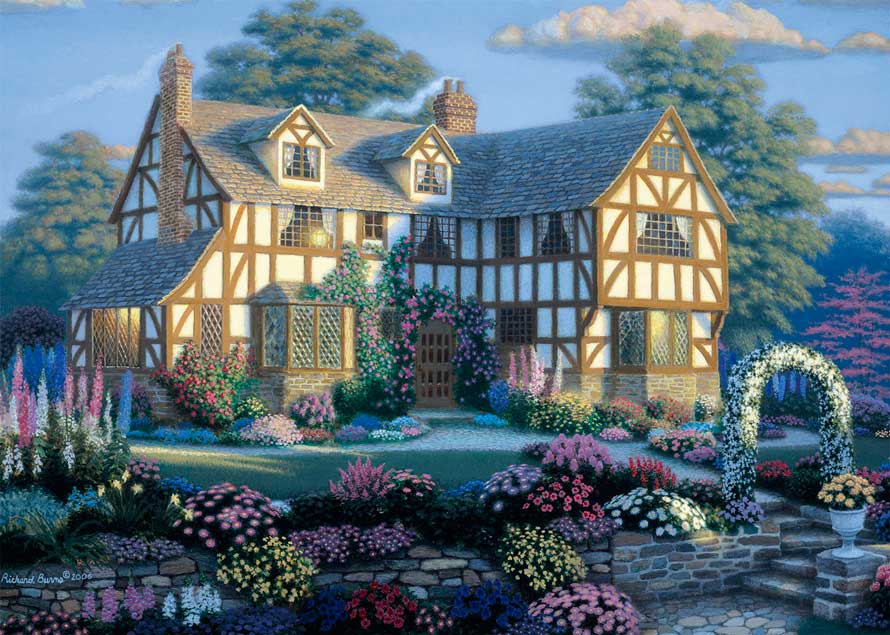 Puzzle Alipson Casa Estilo Tudor de 1000 Piezas