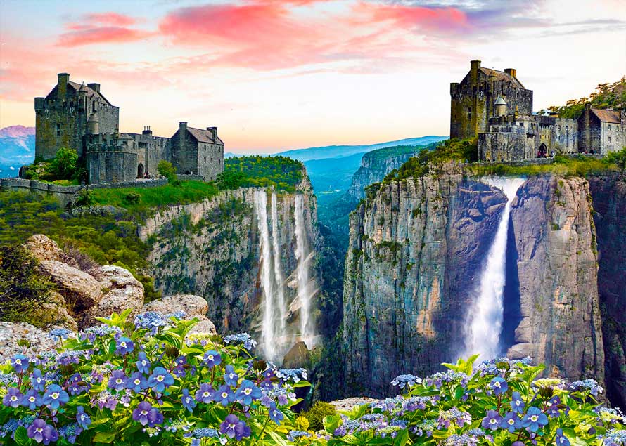Puzzle Alipson Castillos en la Naturaleza de 1000 Piezas