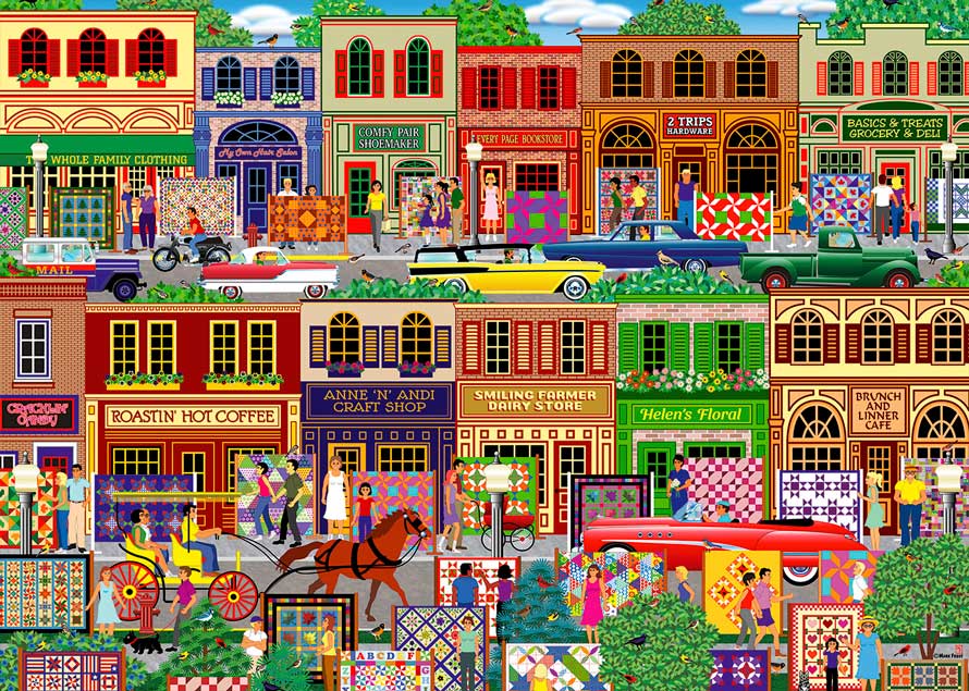 Puzzle Alipson Fiesta de la Colcha de 1000 Piezas