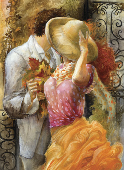 Puzzle Anatolian Pareja en Otoño de 1000 Piezas