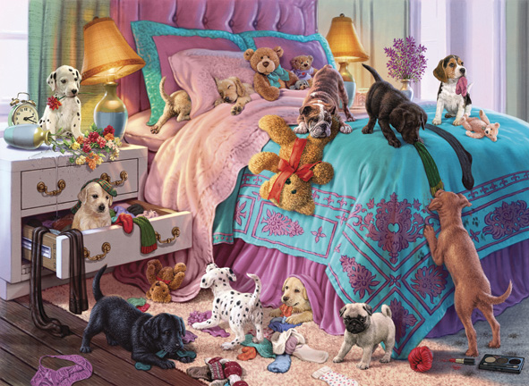 Puzzle Anatolian Cachorros Traviesos de 1000 Piezas