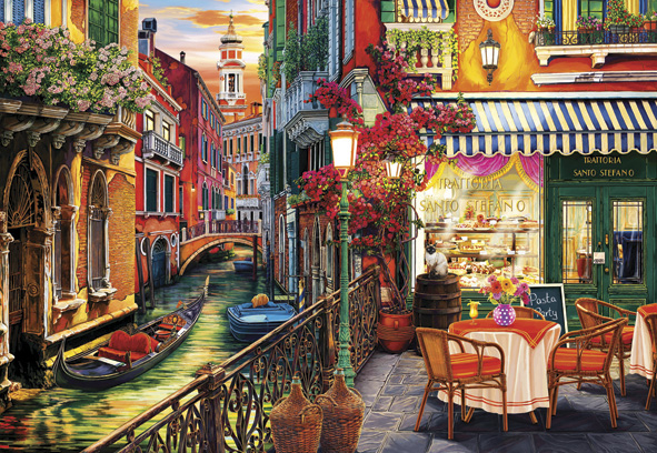 Puzzle Anatolian Café en Venecia de 2000 Piezas