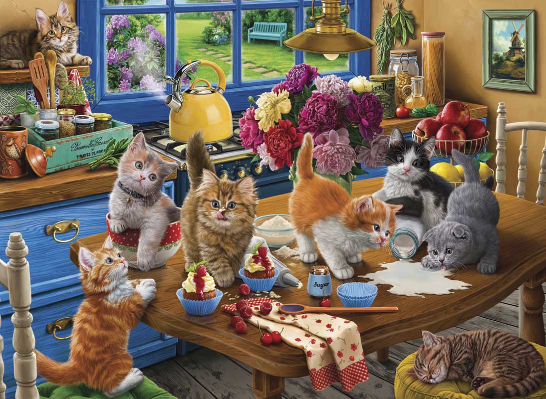 Puzzle Anatolian Gatitos en la Cocina de 1000 Piezas