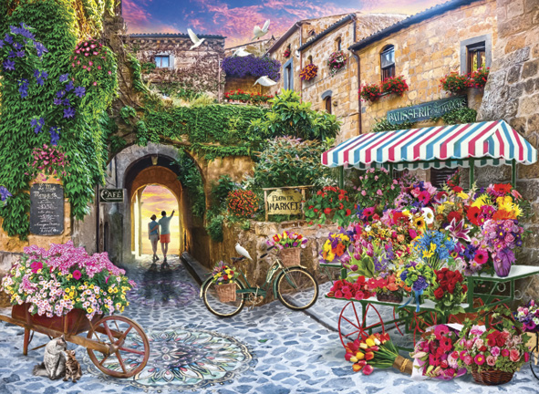 Puzzle Anatolian La Tienda de Flores de la Plaza de 1000 Piezas