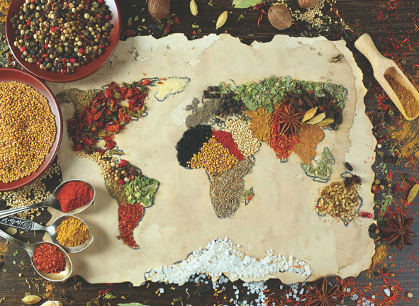 Puzzle Anatolian Mapa del Mundo con Especias de 1000 Piezas