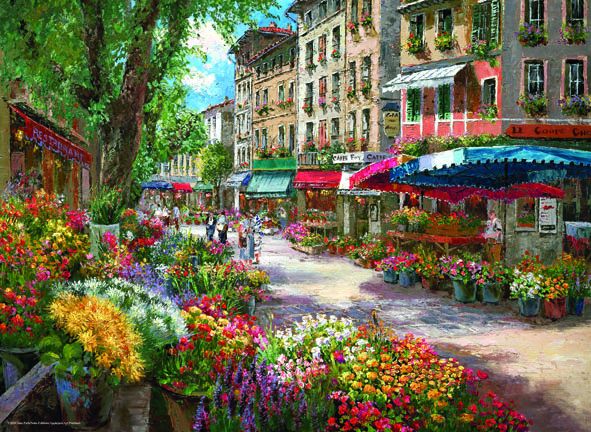 Puzzle Anatolian Mercado de las Flores, Paris de 1000 Piezas