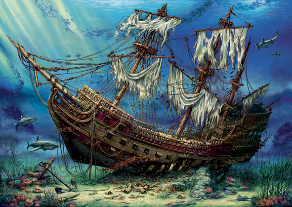 Puzzle Anatolian Naufragio en el Mar de 1500 Piezas