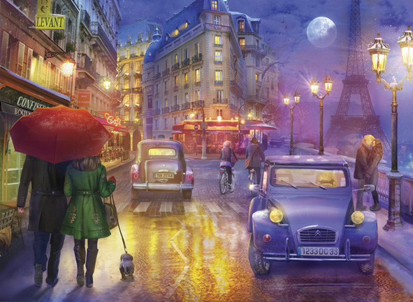 Puzzle Anatolian Paseo Nocturno por París de 1000 Piezas