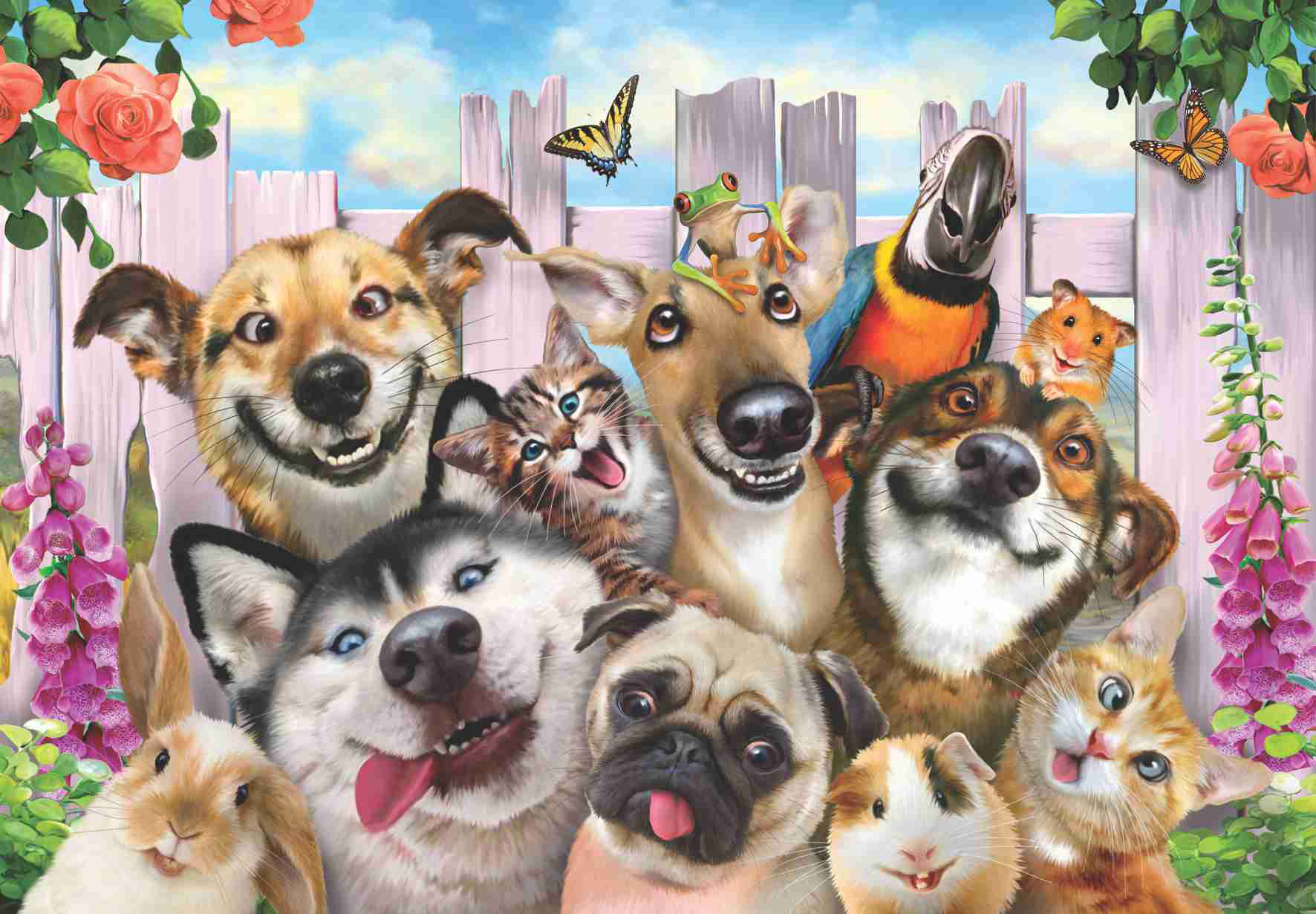 Puzzle Anatolian Selfie de Cachorros de 500 Piezas