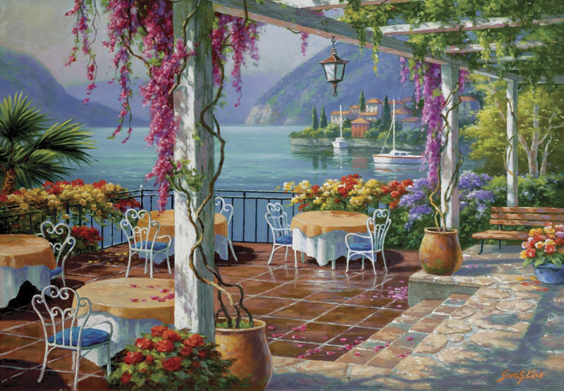 Puzzle Anatolian Terraza con Vistas al Mar de 500 Piezas