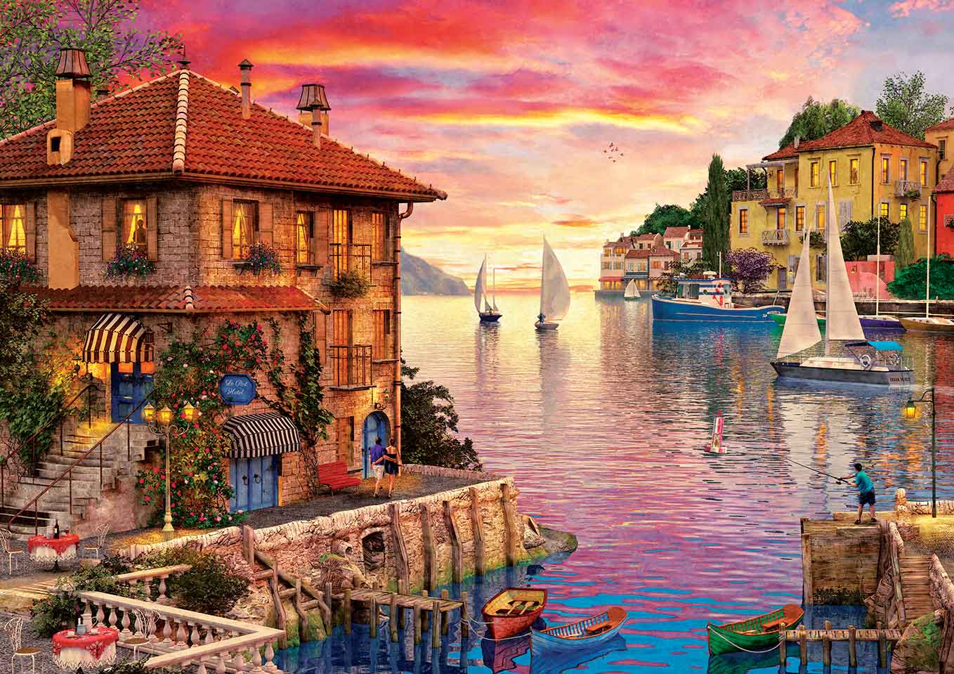 Puzzle Art Puzzle El Puerto Mediterráneo de 1500 Piezas