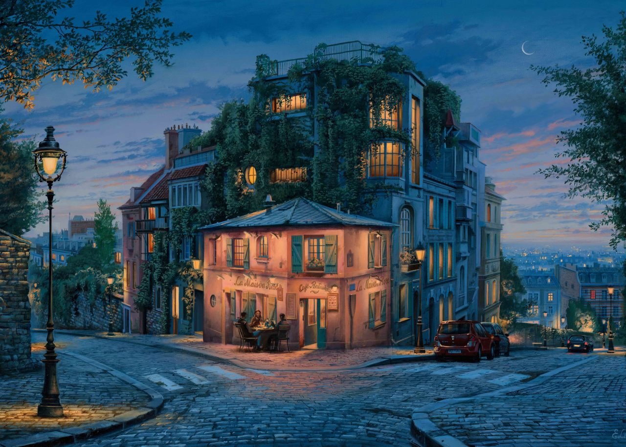 Puzzle Art Puzzle La Maison Rose Blue de 1000 Piezas