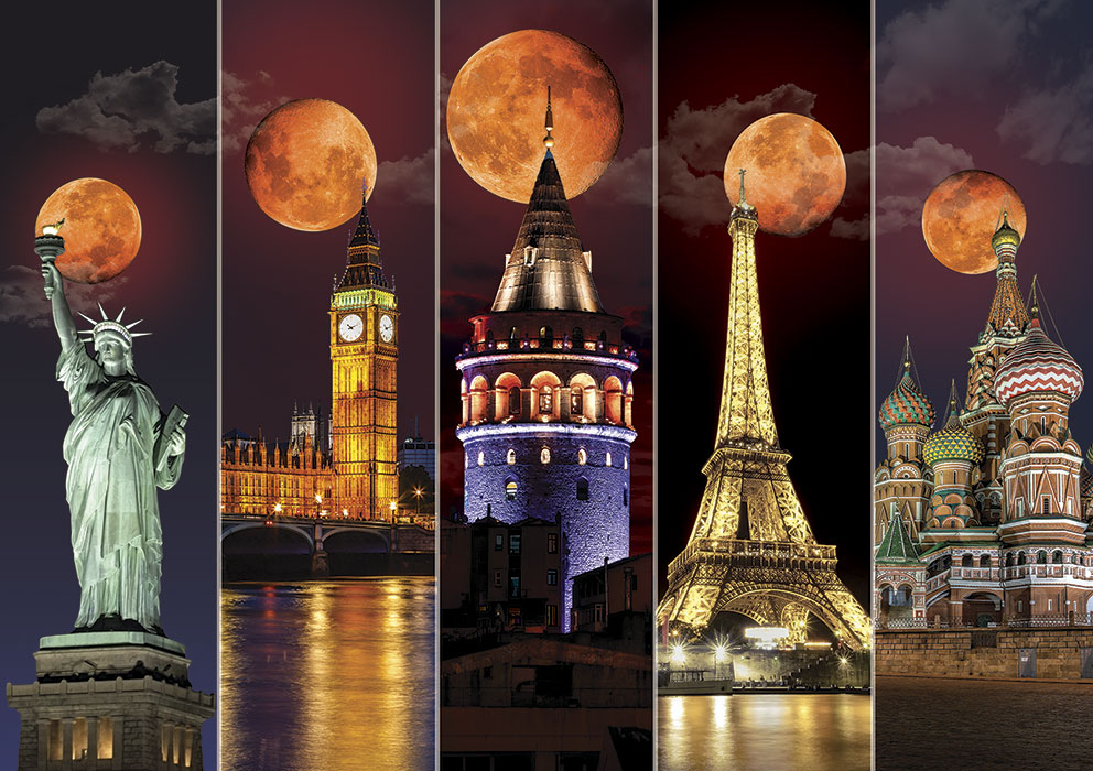 Puzzle Art Puzzle Lunas Llenas del Mundo de 1500 Piezas