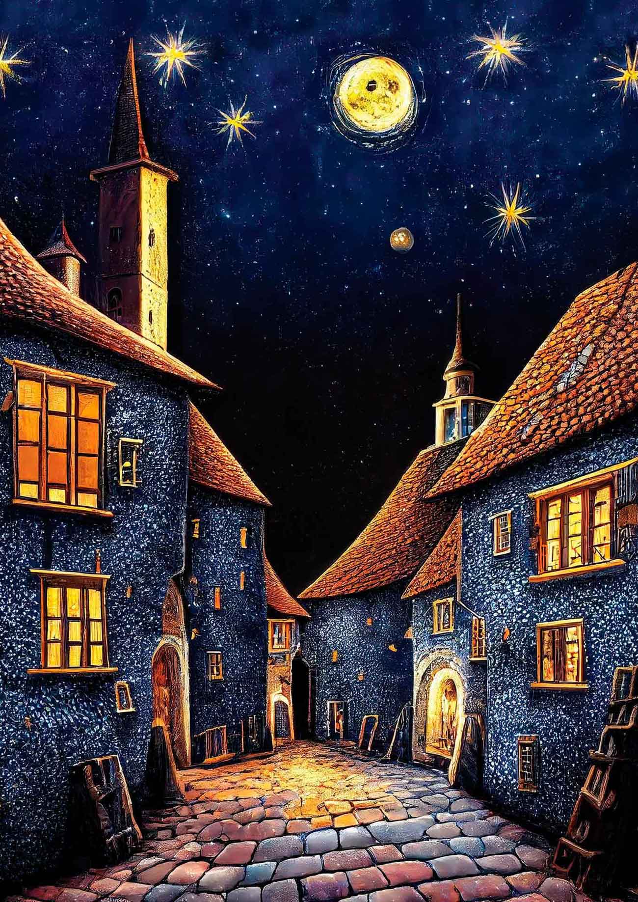 Puzzle Art Puzzle Noche de Posada Medieval de 500 Piezas