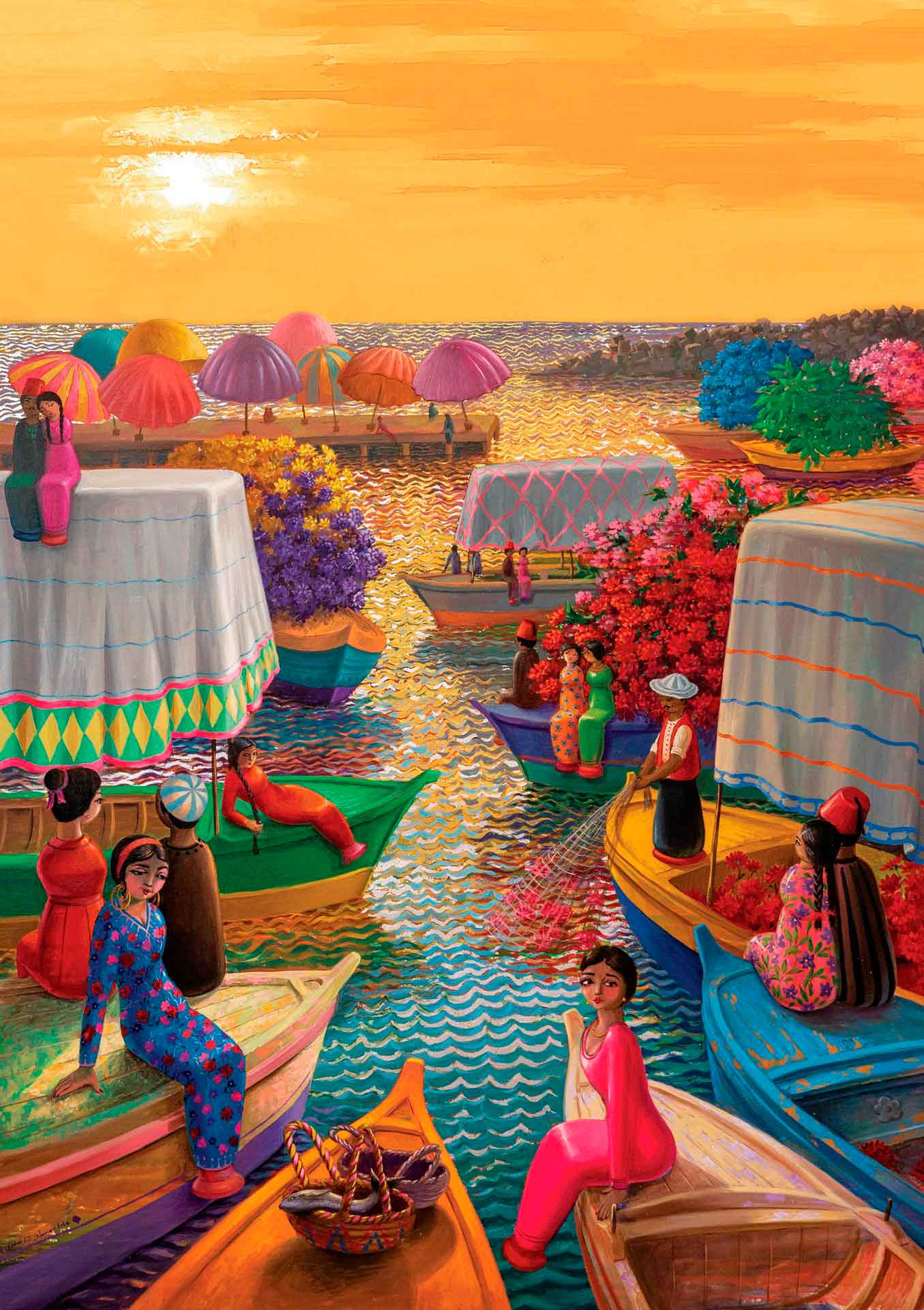Puzzle Art Puzzle Puerto de Flor de 1000 Piezas