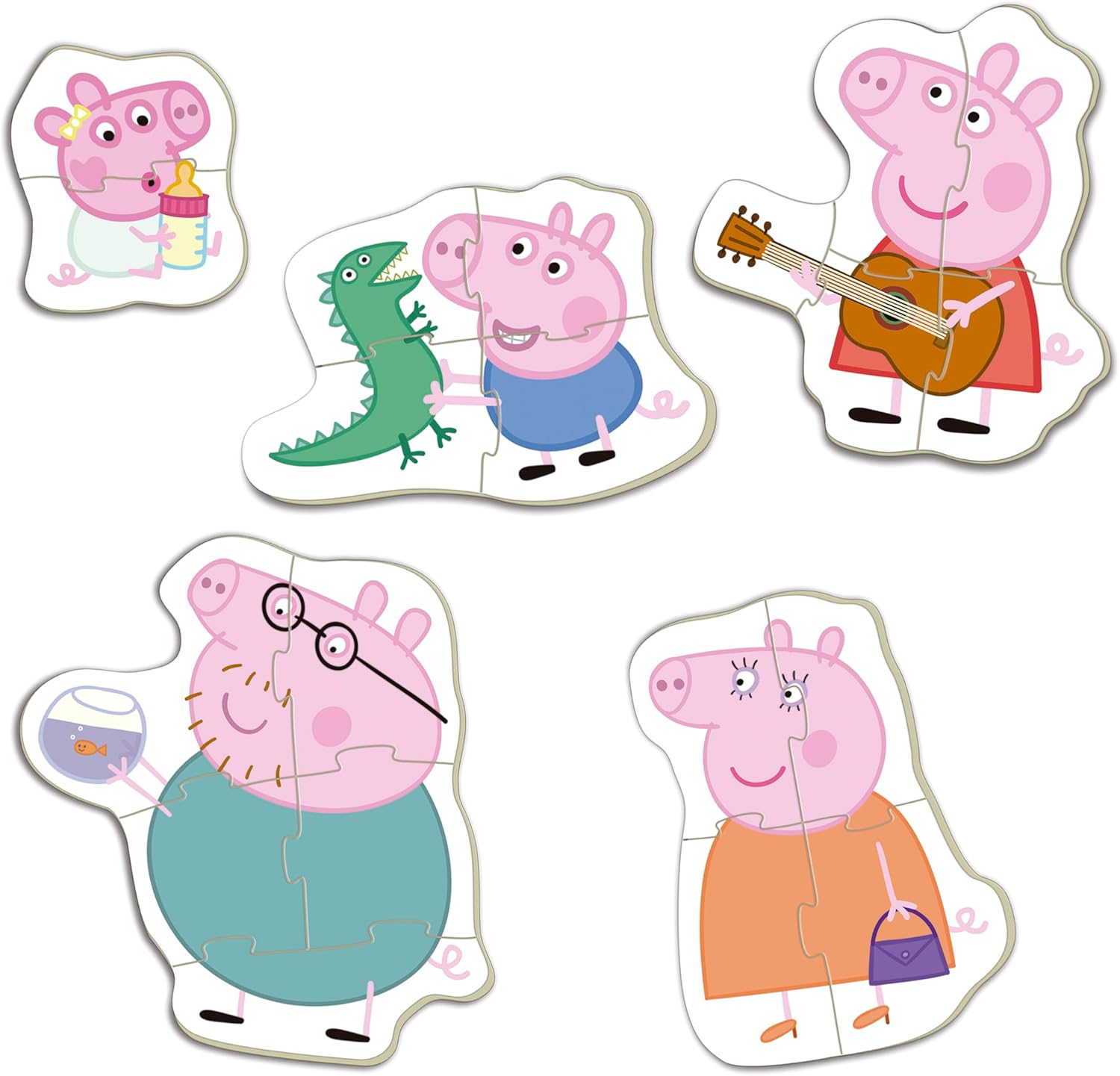 Peppa Pig - Puzzles progresivos, 6 - 9 - 12 - 16 piezas (Educa Borrás
