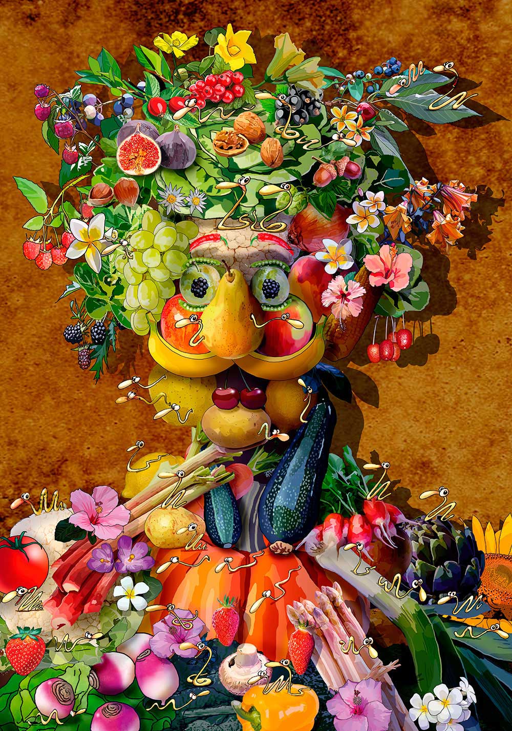 Puzzle Bluebird Arcimboldo de 1000 Piezas