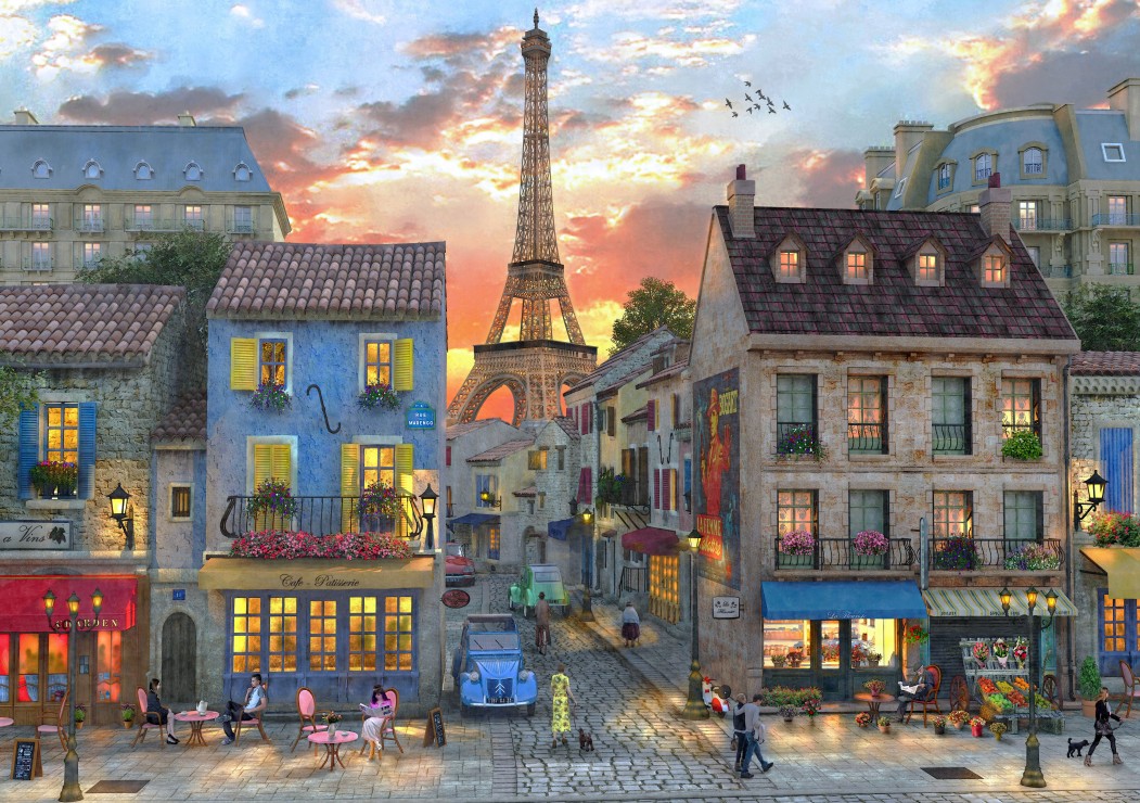 Puzzle Bluebird Calles de Paris de 2000 Piezas