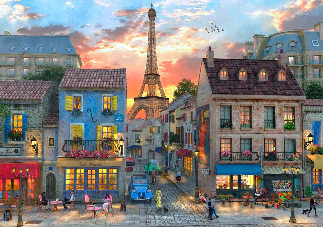 Puzzle Bluebird Calles de París de 4000 Piezas