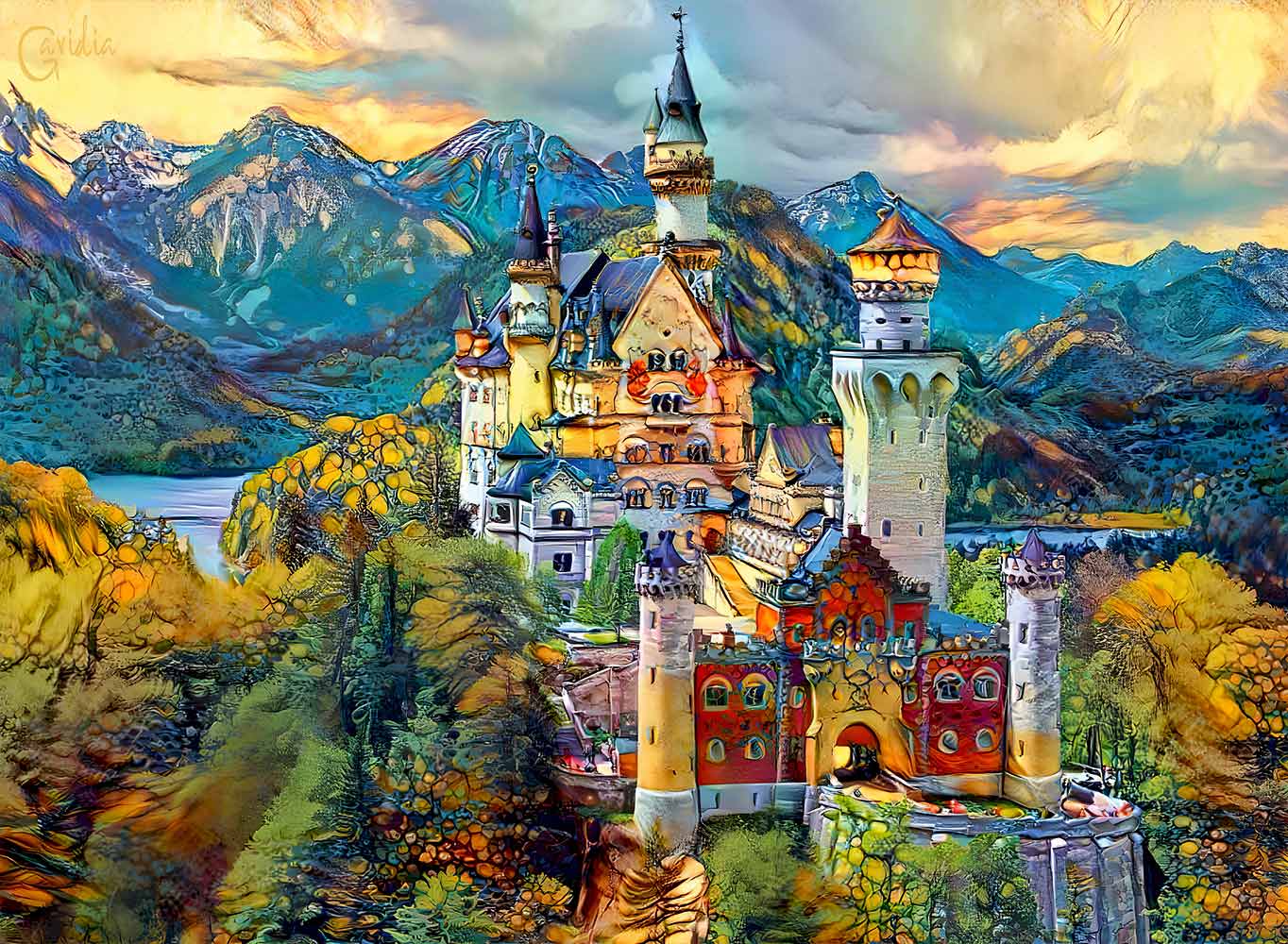 Puzzle Bluebird Castillo de Neuschwanstein de 6000 Piezas