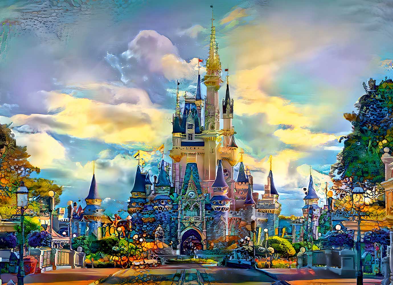 Puzzle Bluebird Castillo Disney World Orlando de 1000 Piezas