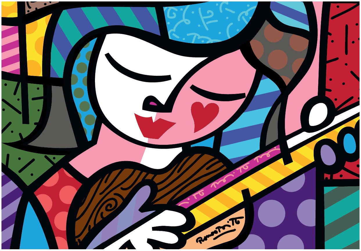 Puzzle Bluebird Chica con Guitarra de 1000 Piezas
