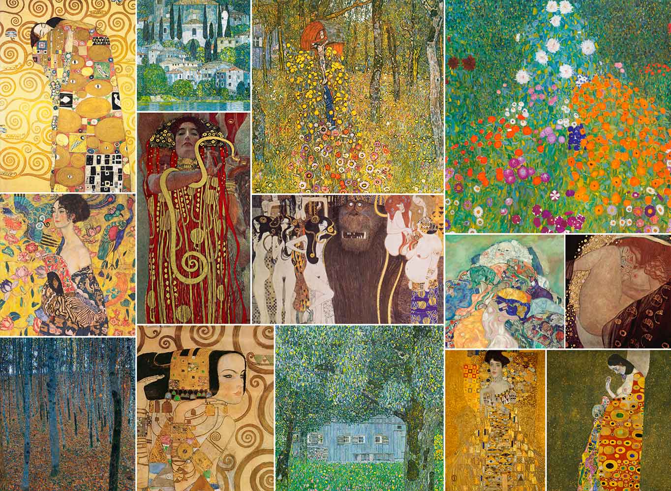 Puzzle Bluebird Collage de Gustav Klimt de 6000 Piezas