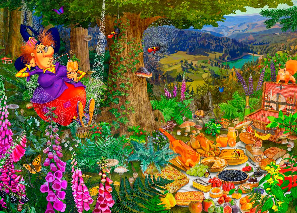 Puzzle Bluebird El Picnic de la Bruja de 1500 Piezas