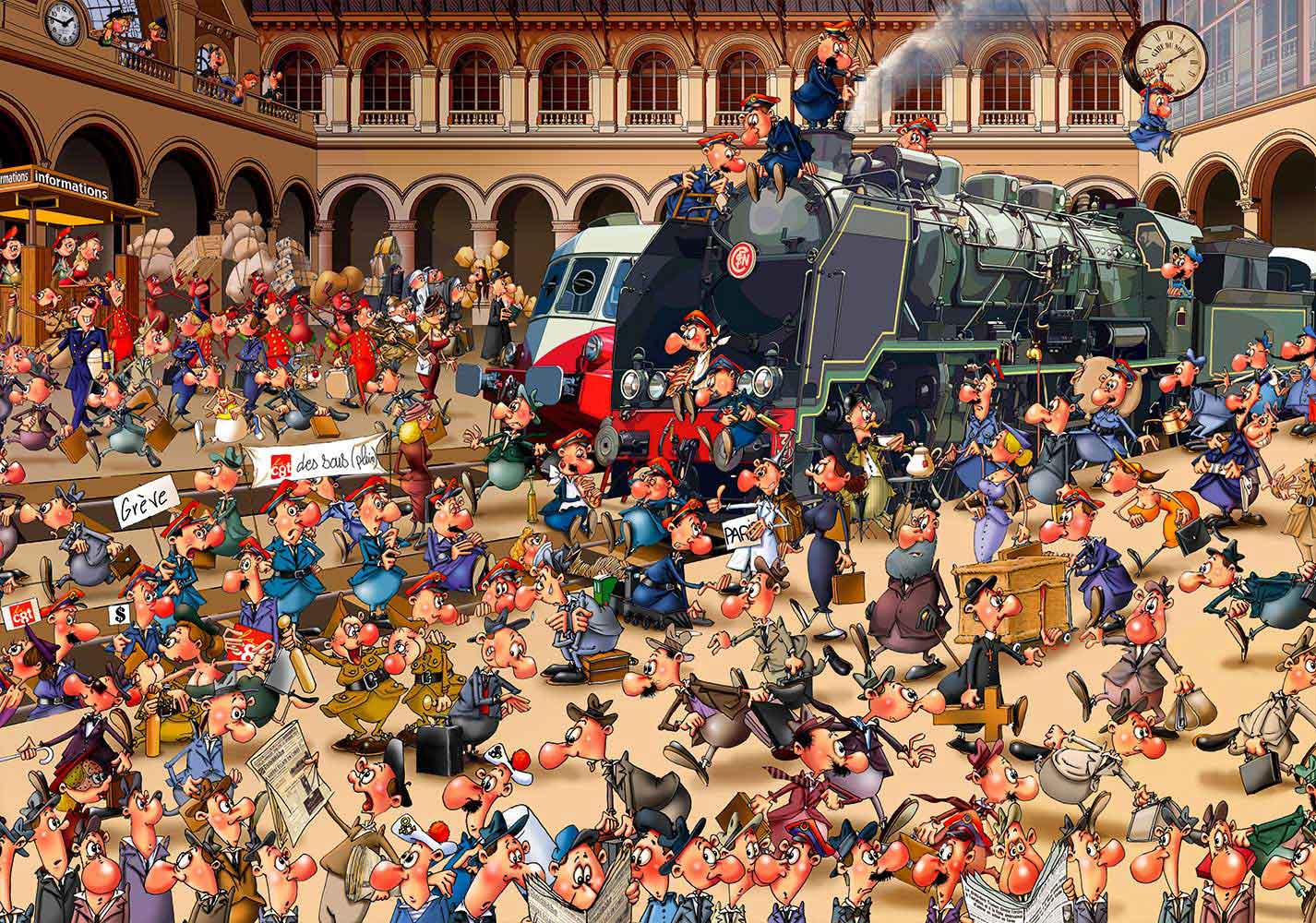 Puzzle Bluebird Estación de Trenes Francesa de 1000 Piezas
