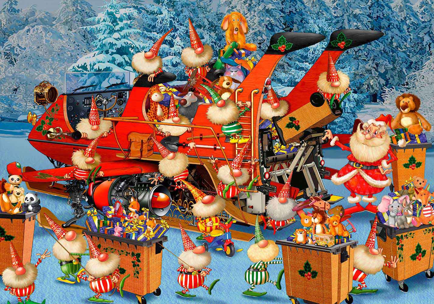Puzzle Bluebird Preparado el Reparto de la Navidad de 1000 Pzs