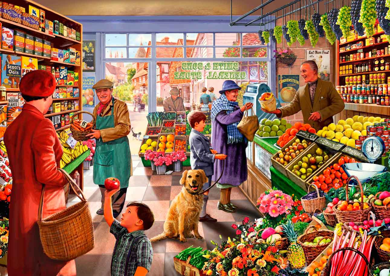 Puzzle Bluebird Tienda de Frutas y Verduras de 1000 Piezas