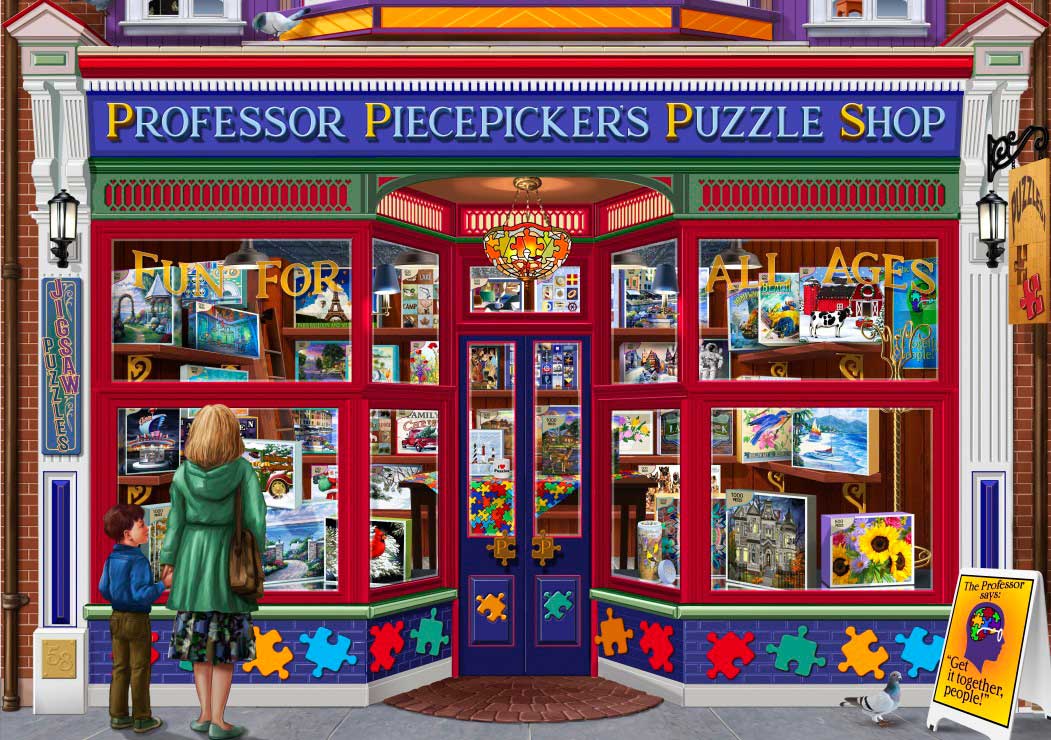 Puzzle Bluebird Tienda de Puzzles del Profesor de 1500 Piezas
