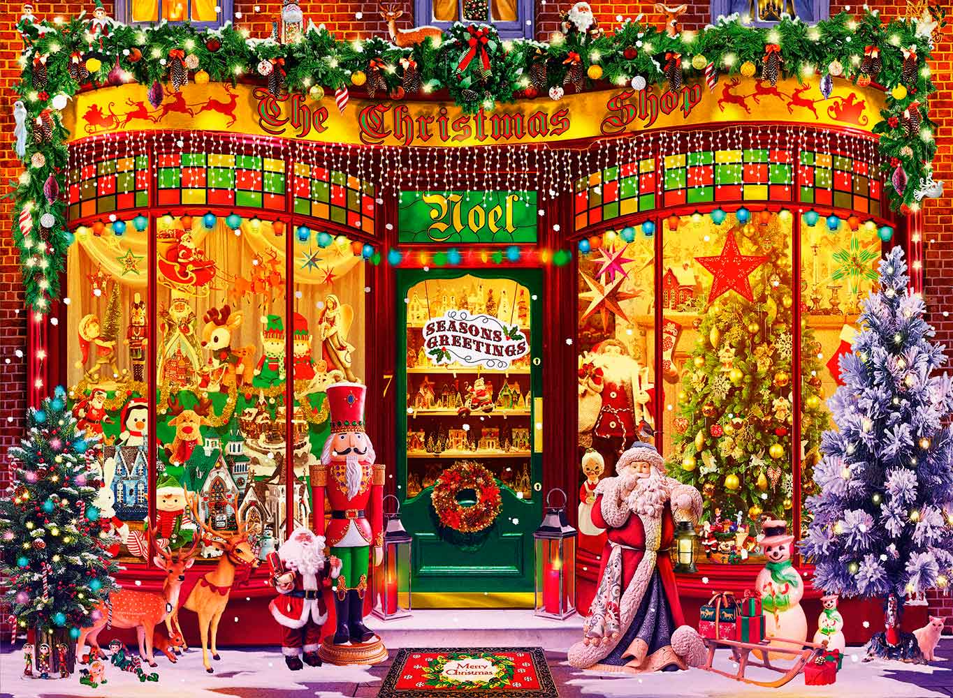 Puzzle Bluebird Tienda Navideña de 3000 Piezas