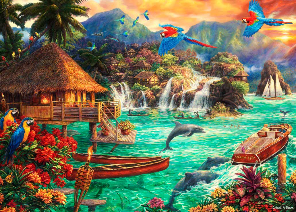 Puzzle Bluebird Vida en la Isla de 1500 Piezas