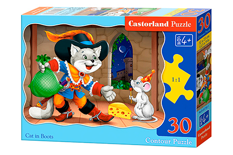 Puzzle Gato De Botas 30 Pçs - Diniz Presentes