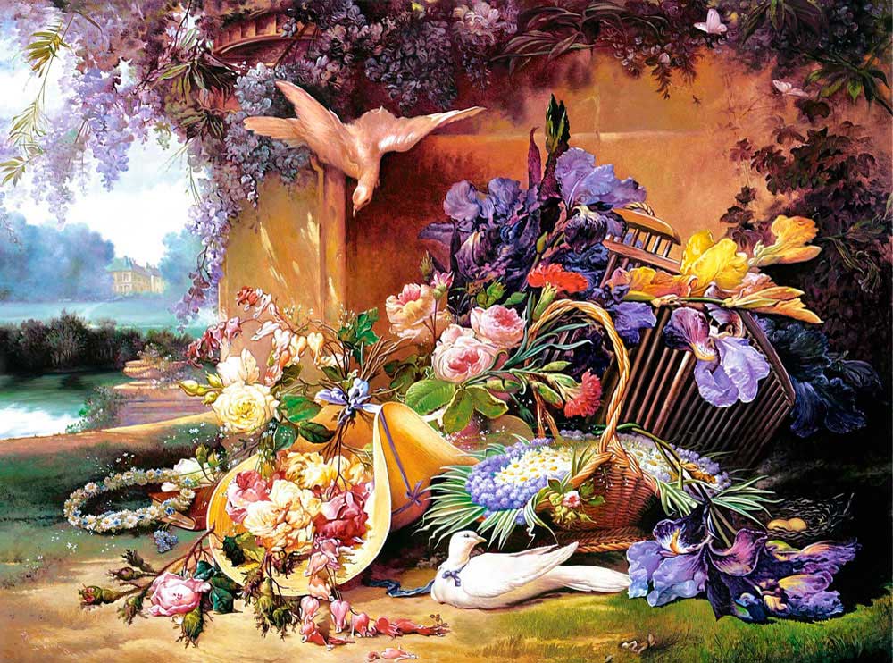 Puzzle Castorland Elegante Bodegón con Flores de 2000 Pzs