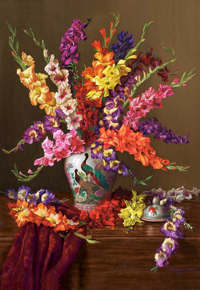 Puzzle Castorland Gladiolos en Jarrón Chino de 1000 Pzs