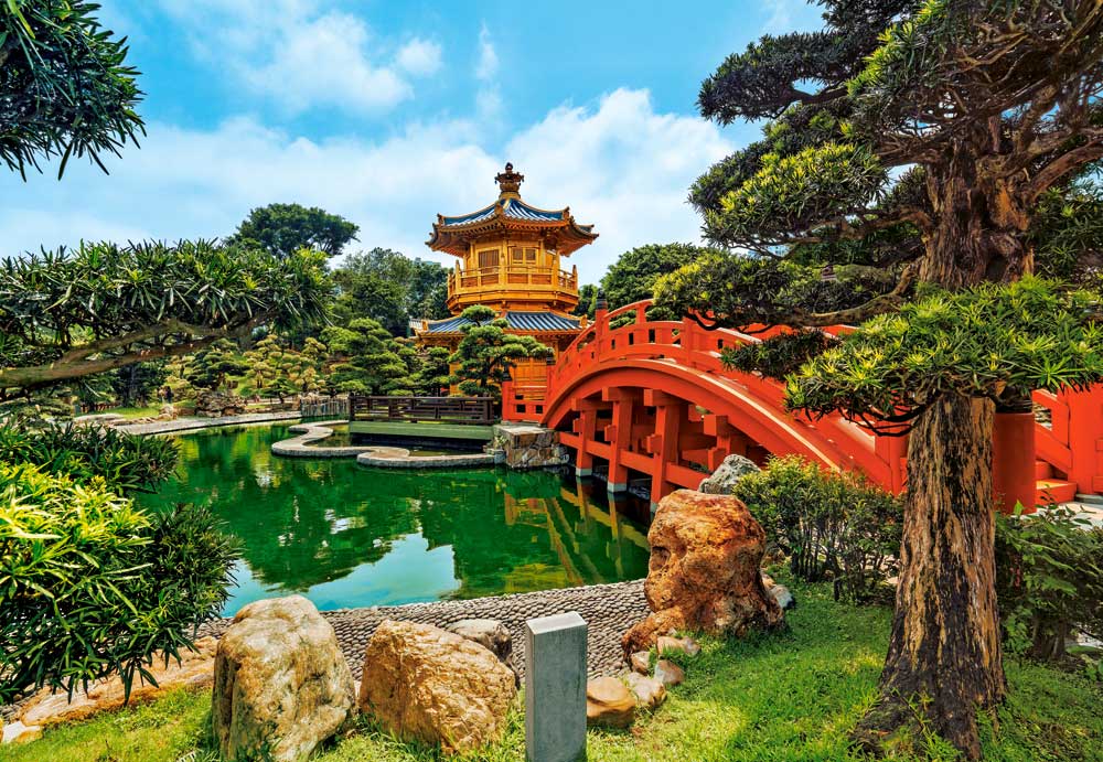 Puzzle Castorland Jardín Nan Lian, Hong Kong de 1000 Pzs