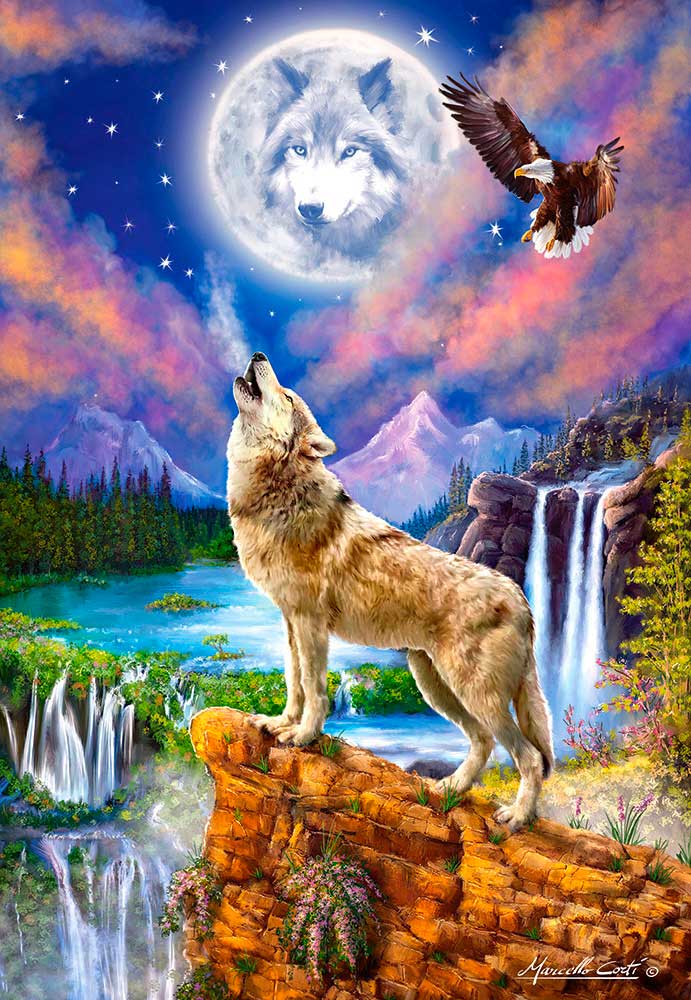 Puzzle Castorland La Noche del Lobo de 1500 Piezas