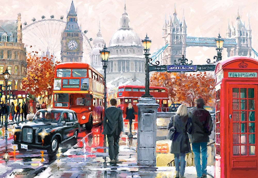 Puzzle Castorland Postal de Londres de 1000 Piezas