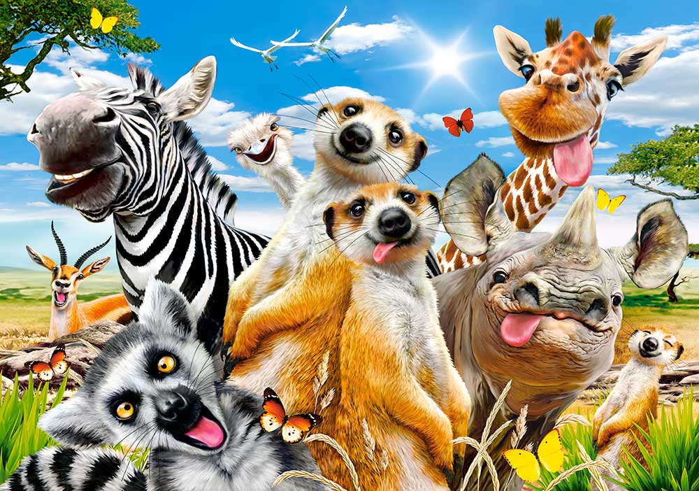 Puzzle Castorland Selfie de Animales Africanos de 500 Piezas
