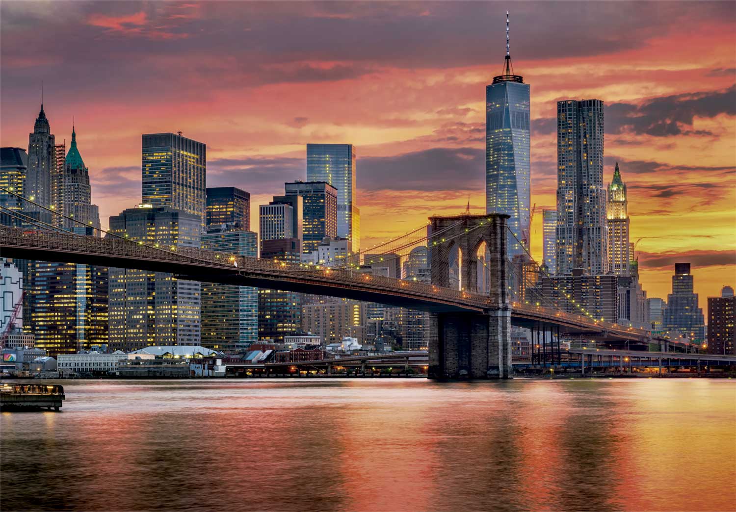 Puzzle Clementoni East River al Anochecer de 1500 Piezas