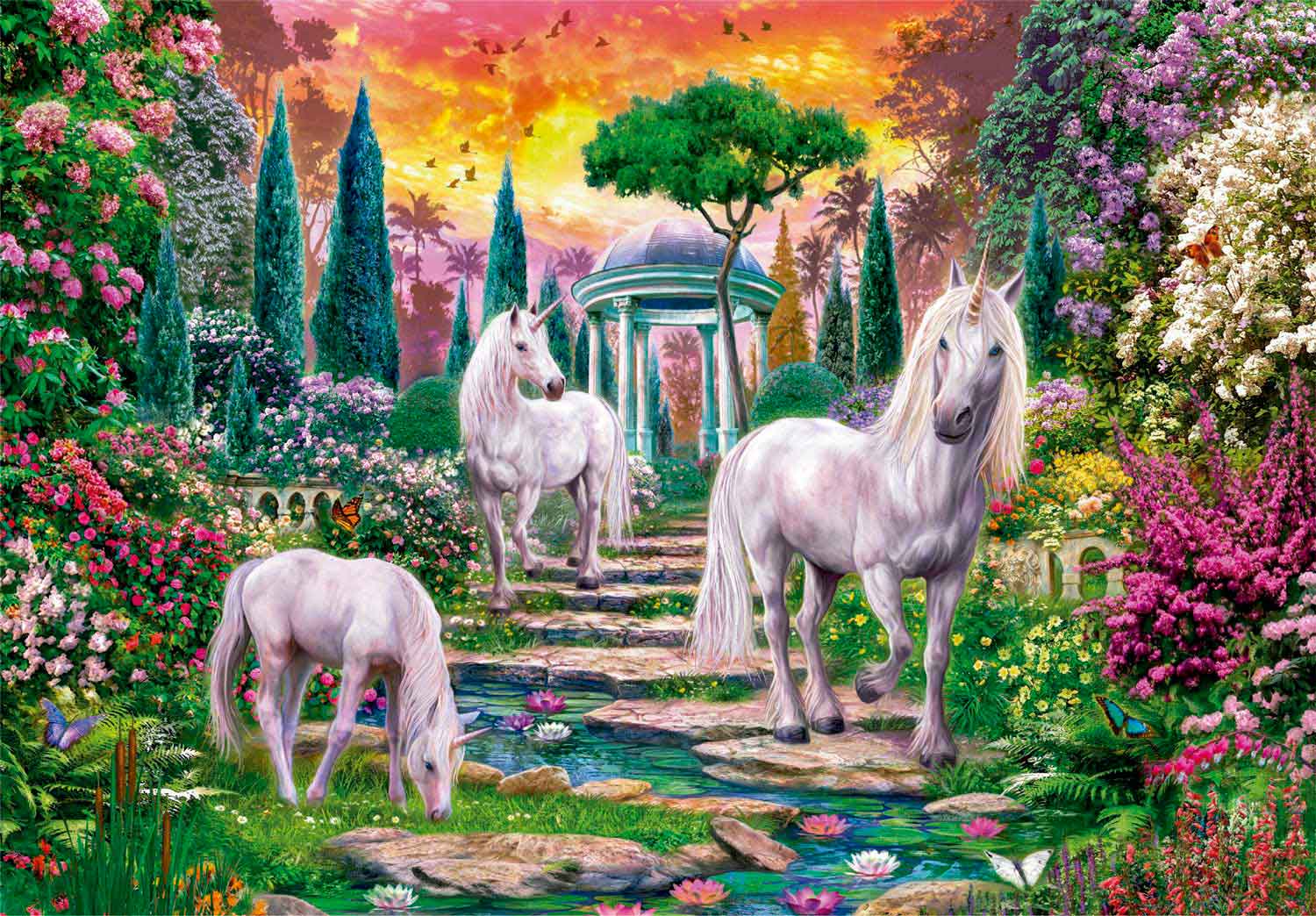 Puzzle Clementoni Jardín de Unicornios de 2000 Piezas