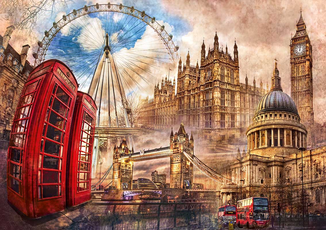 Puzzle Clementoni Londres Vintage de 1500 Piezas