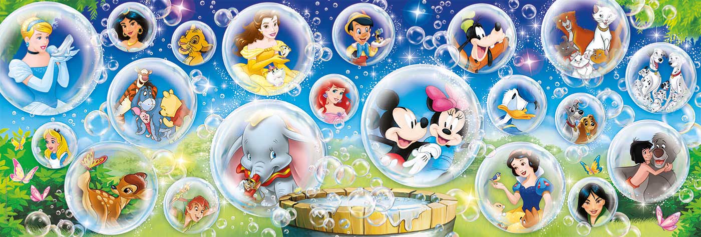Puzzle  Clementoni Panorama Clásicos Disney de 1000 Piezas