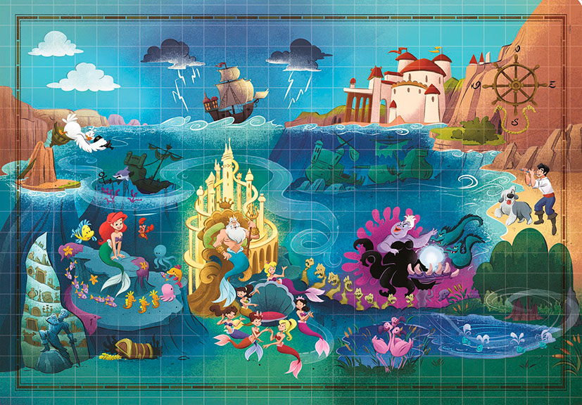 Puzzle Clementoni Story Maps La Sirenita de 1000 Piezas